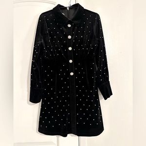 Velvet Black Dress | Size S